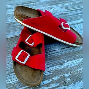 Red Birkenstocks